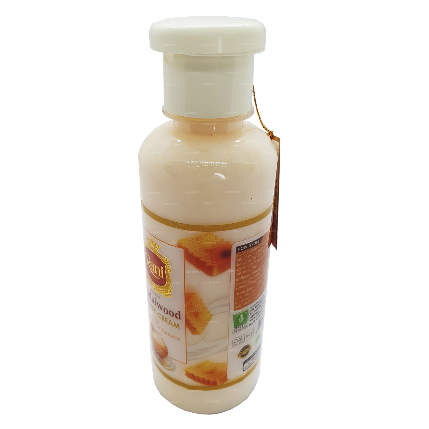 Swadeshi Rani Sandalwood Shower Cream With Milk, Honey and Turmeric (250ml)