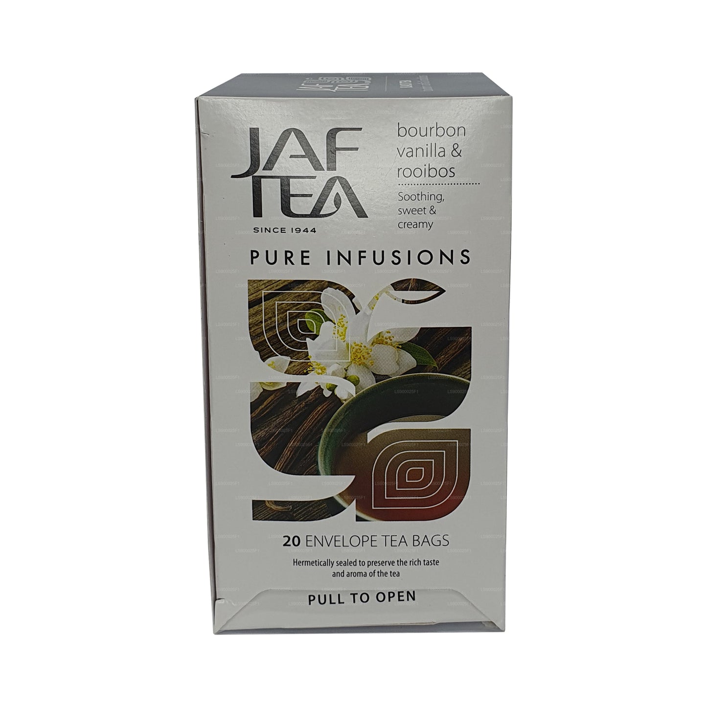 Jaf Tea Pure Infusions Collection Bourbon Vanilla Rooibos Foil Envelop Tea Bags (30g)