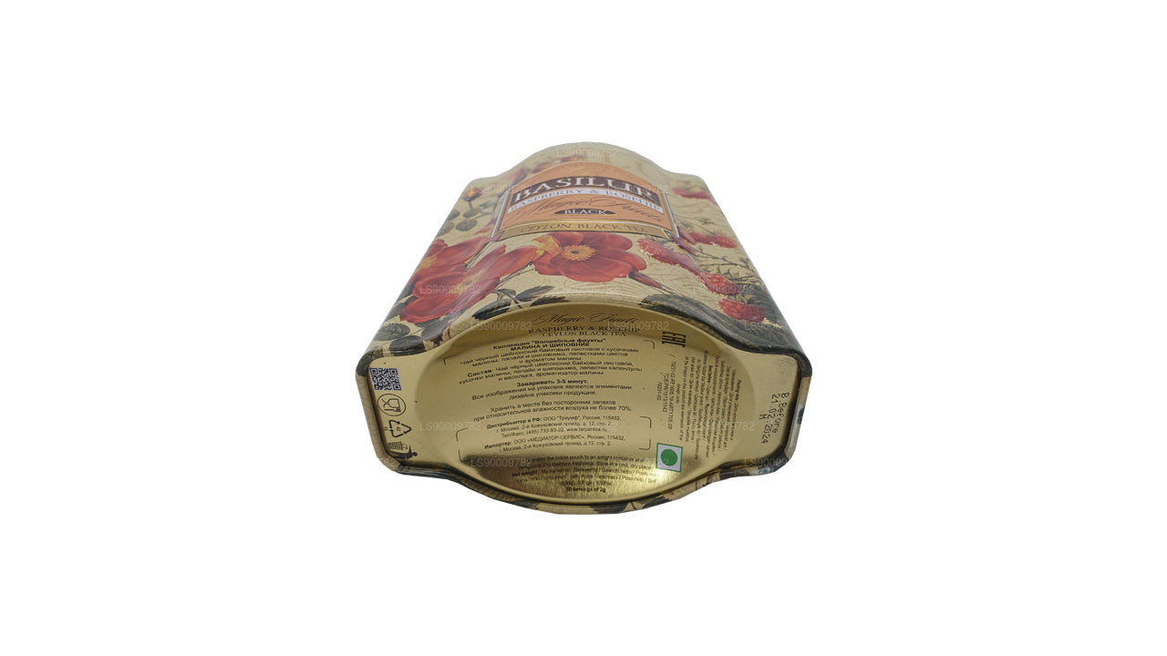 Basilur Magic Fruits Raspberry and Rosehip (100g) Tin Caddy