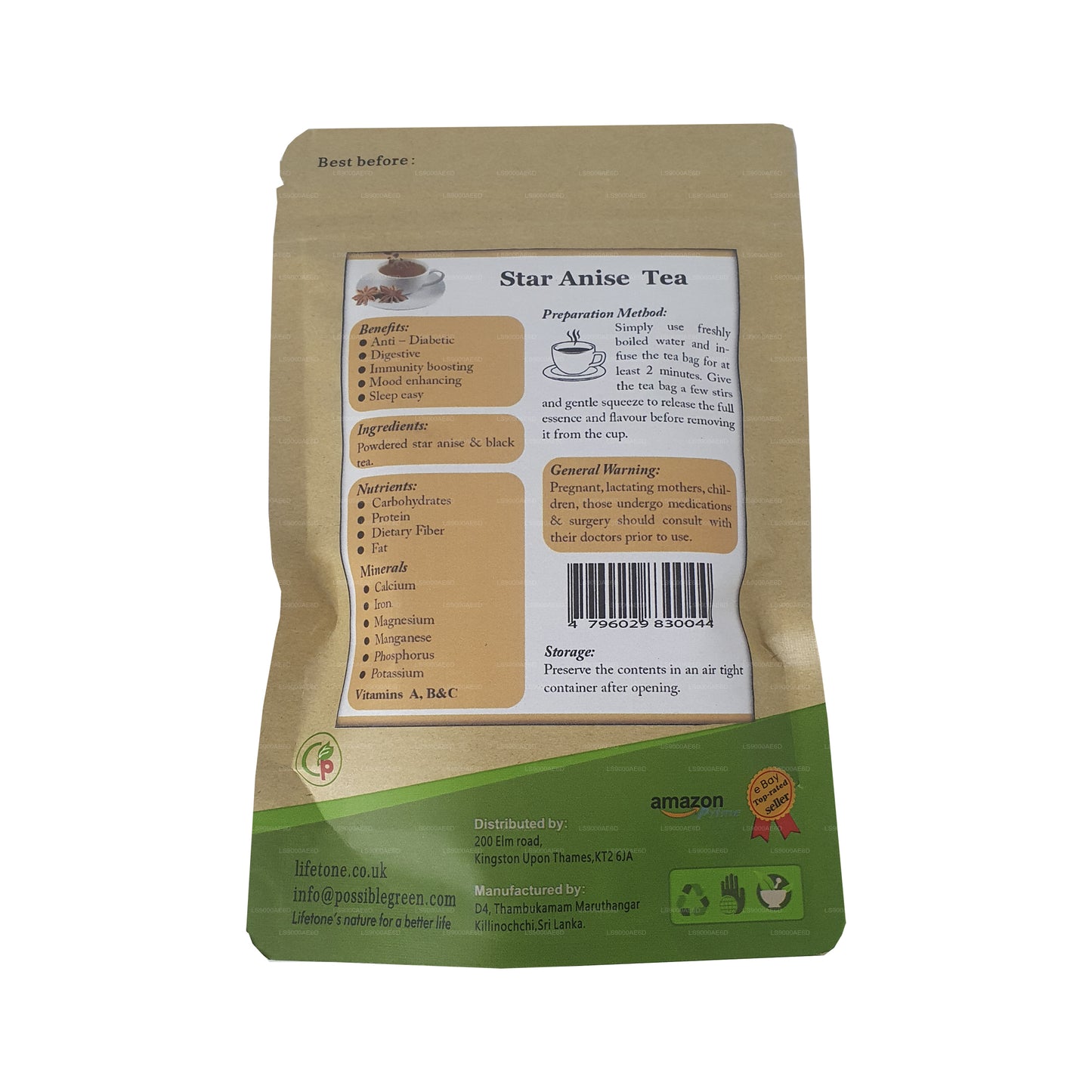 Lifetone Star Anise Tea (40g)