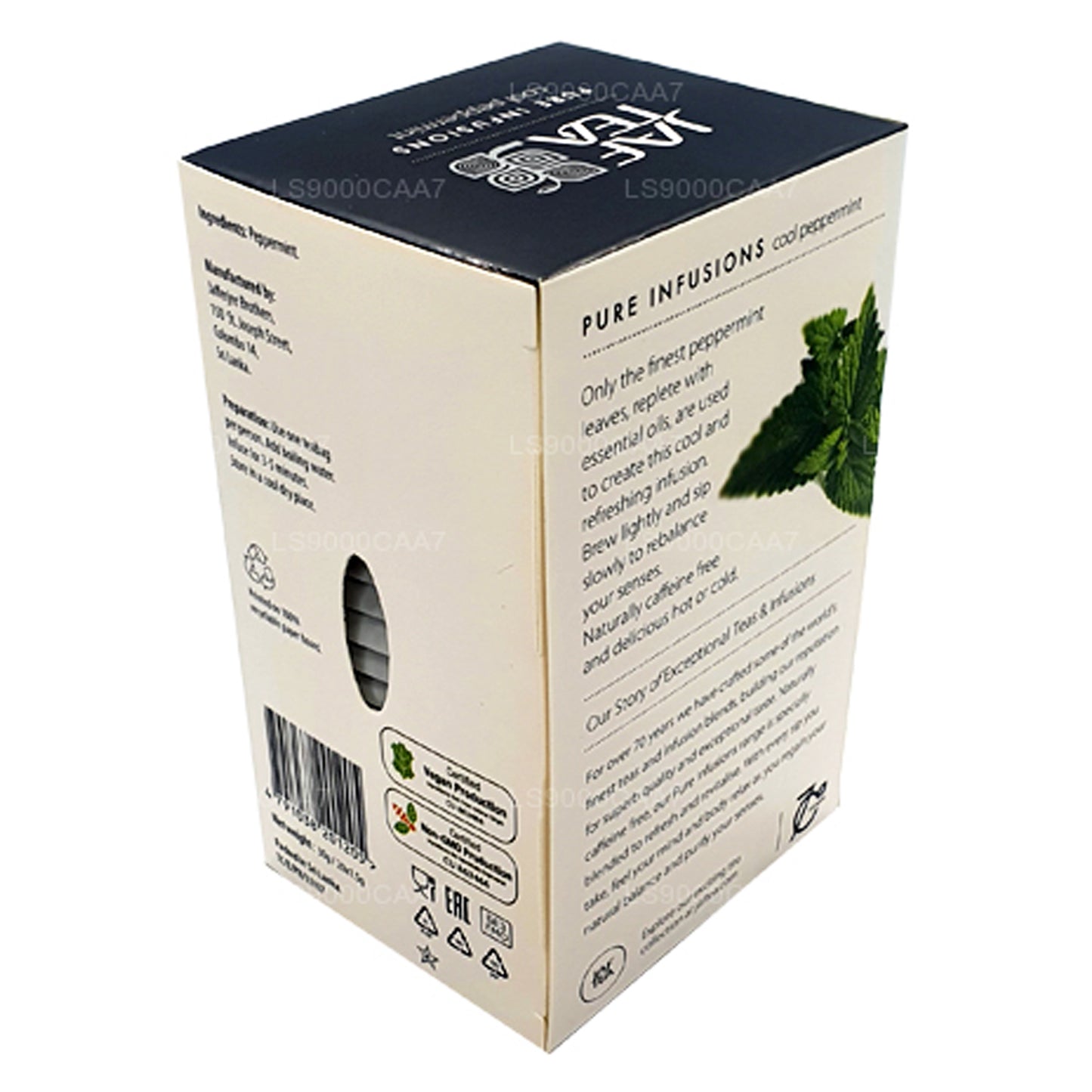 Jaf Tea Pure Infusions Collection Cool Peppermint Foil Envelop Tea Bags (30g)