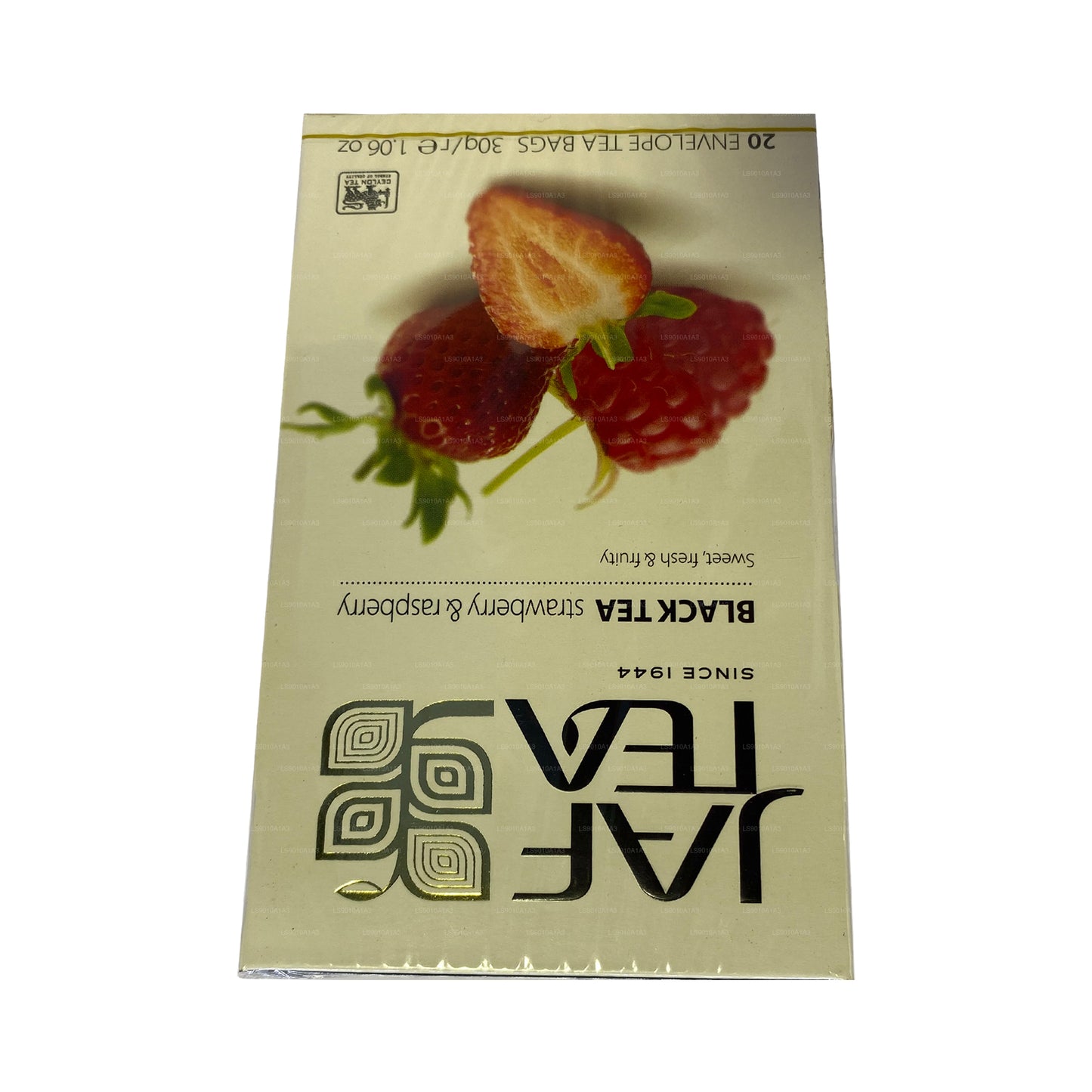 Jaf Tea Pure Fruits Collection Black Tea Strawberry and Raspberry Foil Envelop Tea Bags (30g)