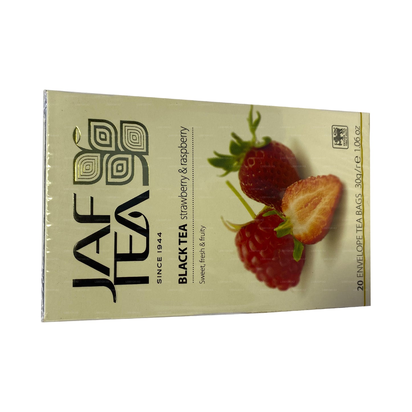 Jaf Tea Pure Fruits Collection Black Tea Strawberry and Raspberry Foil Envelop Tea Bags (30g)