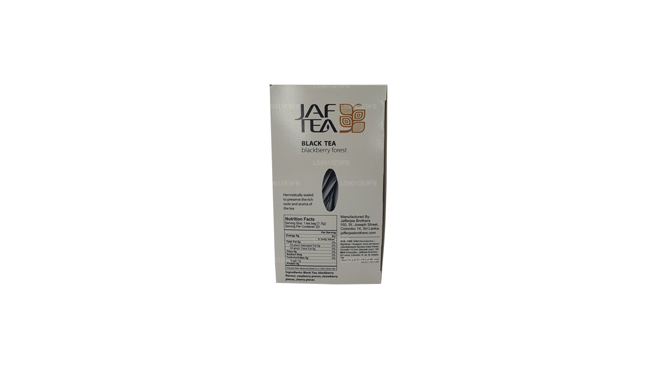 Jaf Tea Pure Fruits Collection Black Tea Blackberry Forest Foil Envelop Tea Bags (30g)