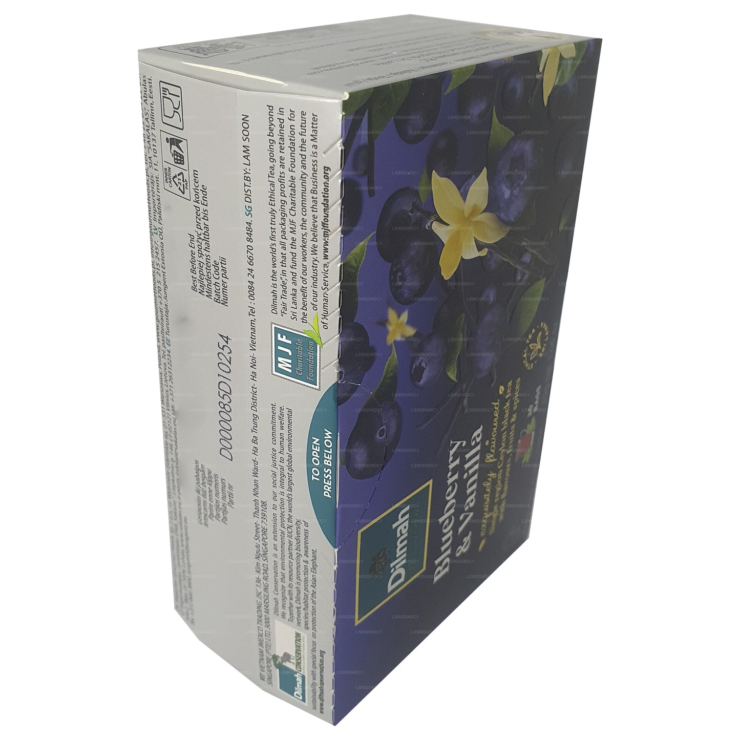 Dilmah Blueberry and Vanilla Flavored Tea (40g) 20 Tea Bags