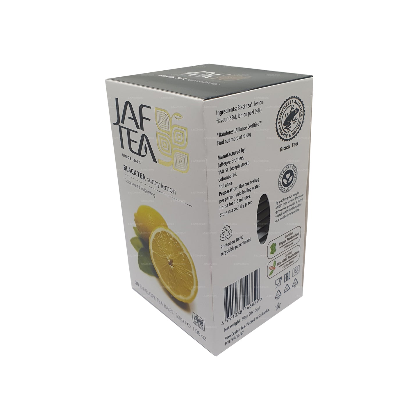 Jaf Tea Sunny Lemon Black Tea (30g) Foil Envelope Tea Bags