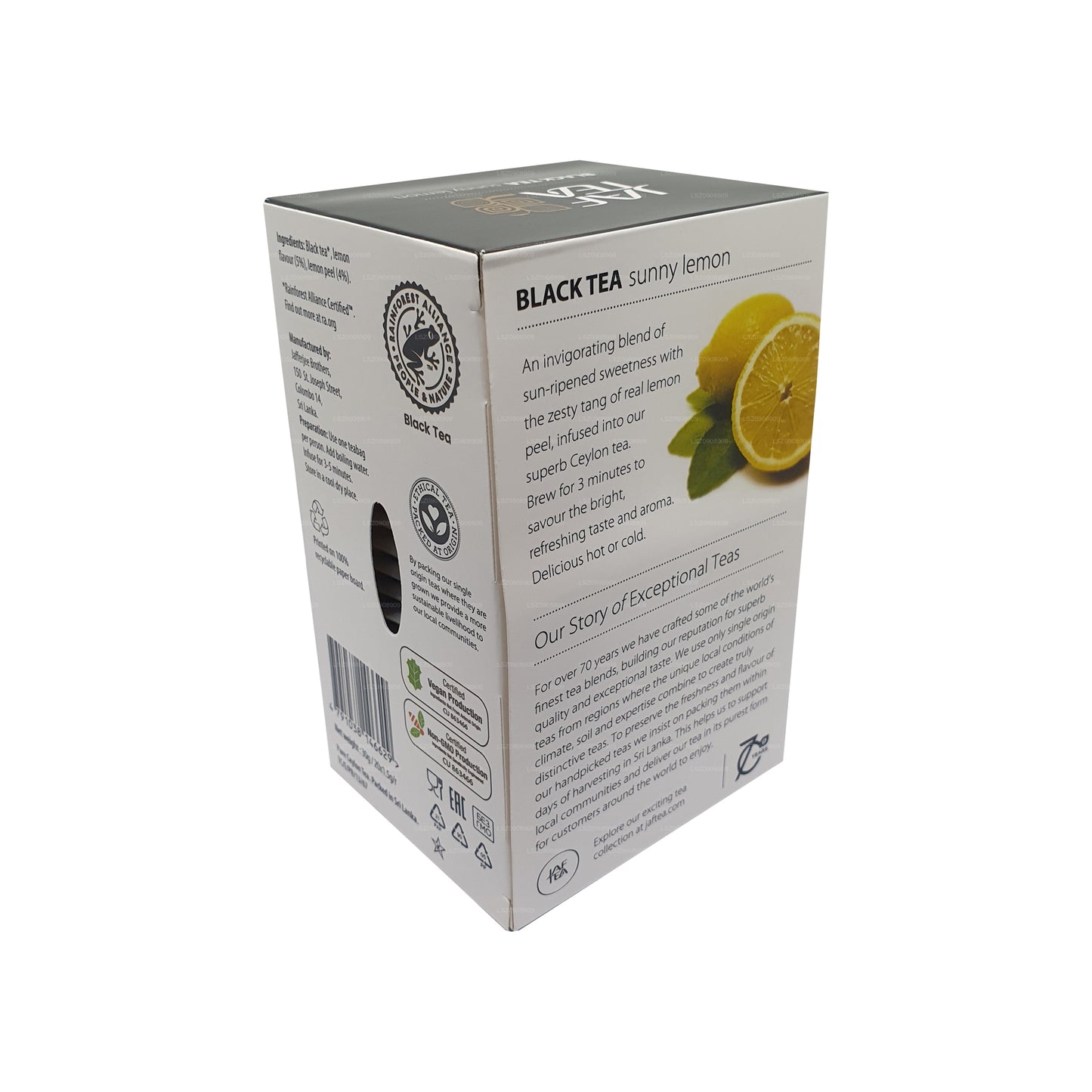 Jaf Tea Sunny Lemon Black Tea (30g) Foil Envelope Tea Bags