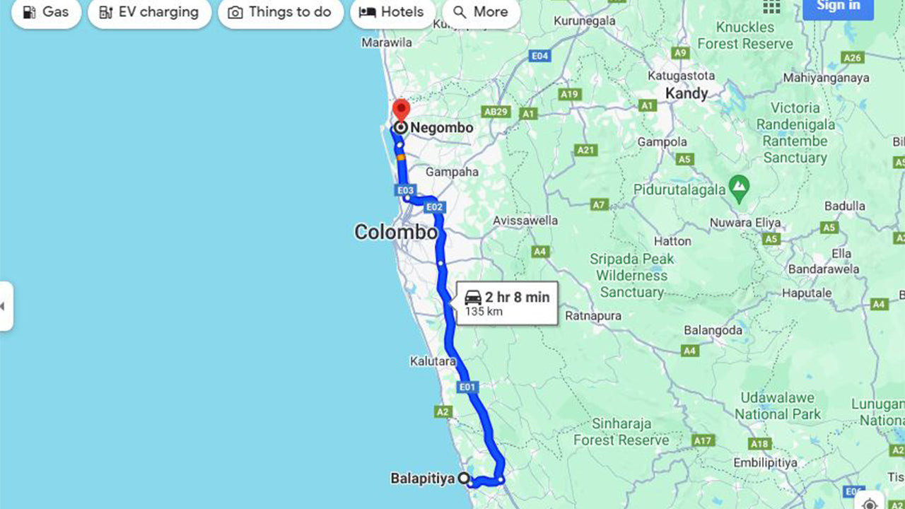 Balapitiya City to Negombo City Private Transfer by Standard Van