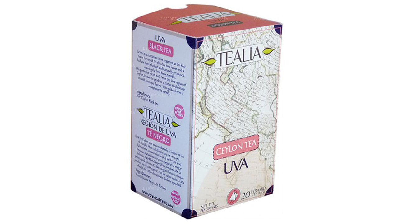 Tealia Ceylon Regional Tea "Uva" Pyramid Tea Bags (40g)