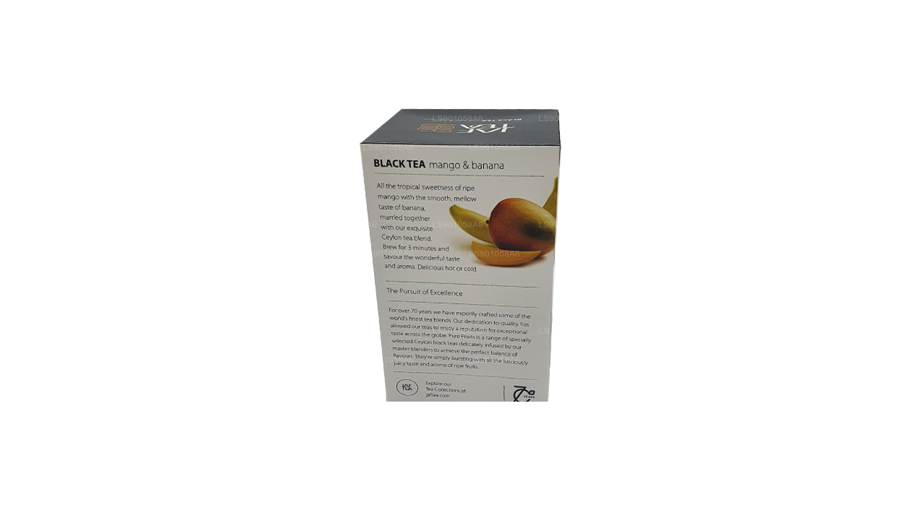 Jaf Tea Pure Fruits Collection Black Tea Mango Banana Foil Envelop Tea Bags (30g)