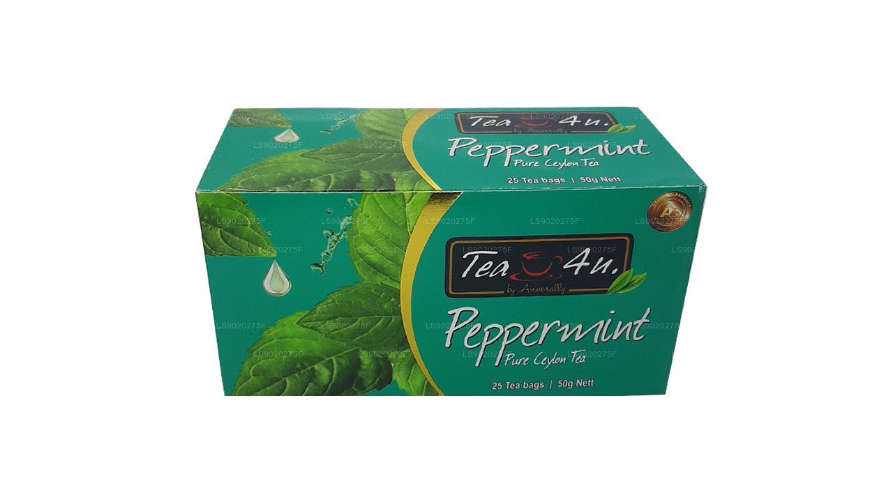 Tea4U Peppermint Pure Ceylon Tea (50g) 25 Tea Bags