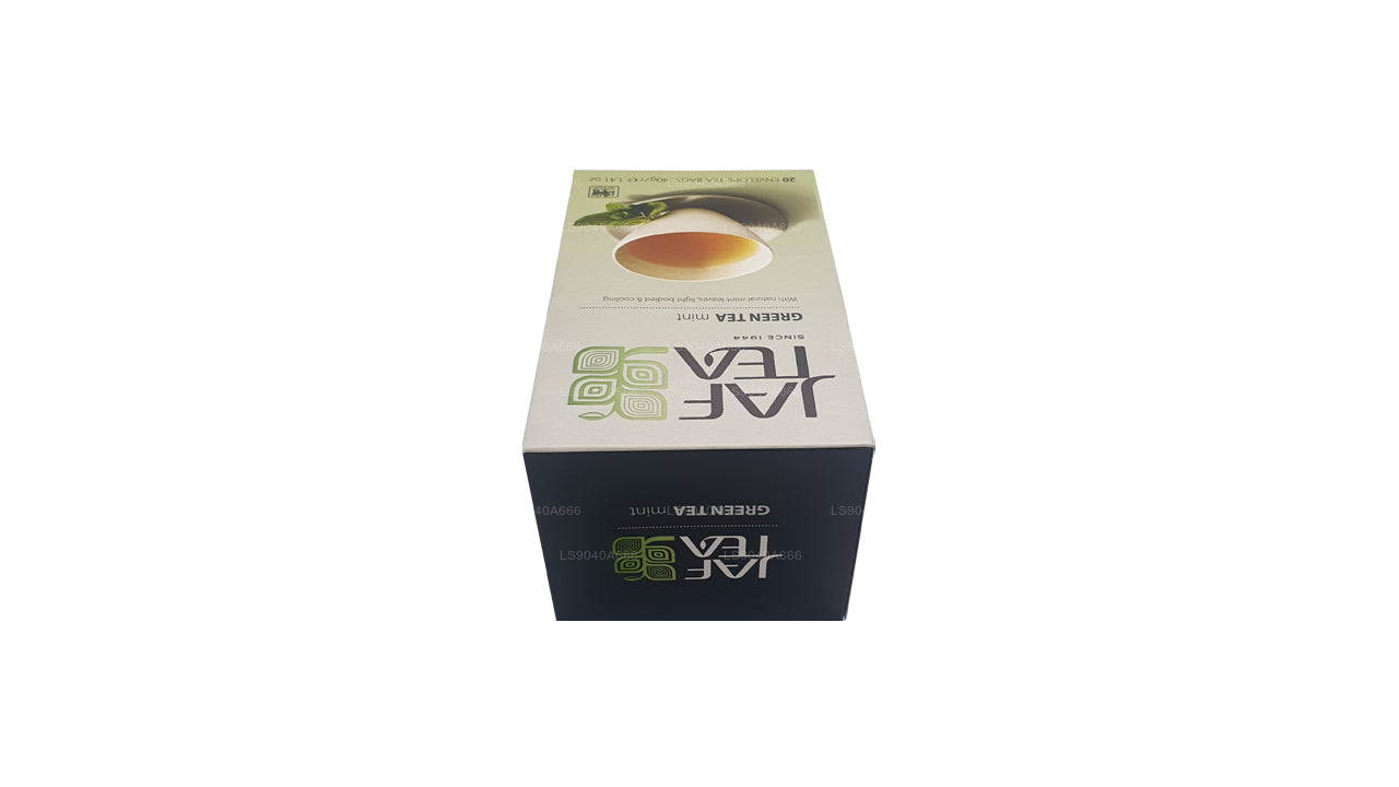 Jaf Tea Pure Green Collection Green Tea Mint Foil Envelop Tea Bags (40g)