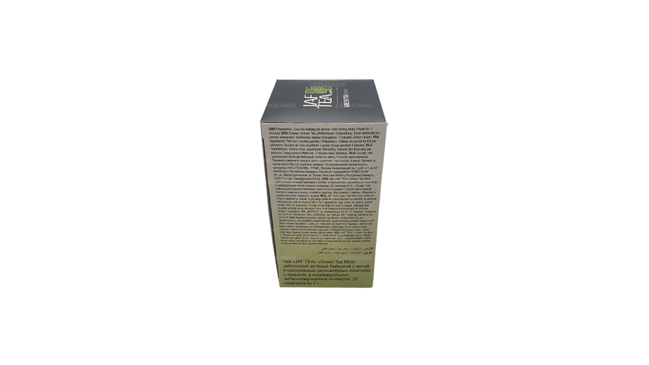 Jaf Tea Pure Green Collection Green Tea Mint Foil Envelop Tea Bags (40g)